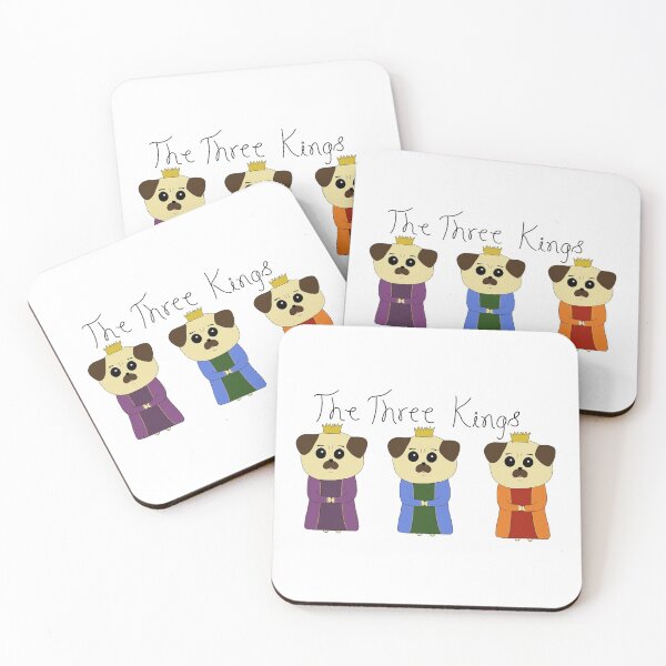 Item preview, The Three Pug Kings designed and sold by DeliliahDoodles.