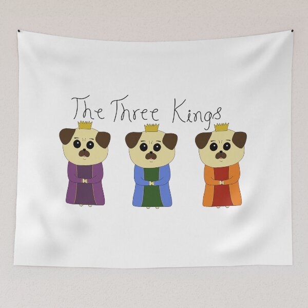 Item preview, The Three Pug Kings designed and sold by DeliliahDoodles.