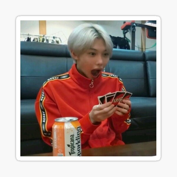 Chan Com Felix Jogando Uno Em Skz Vlog Magnet Adesivos Crianças