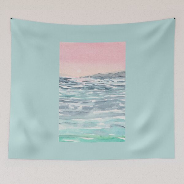 Item preview, Pink & Turquoise Sunset  designed and sold by Sershni.
