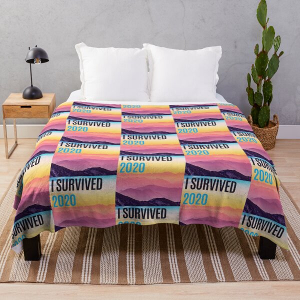 Item preview, SURVIVED 2020 (pink & blue mountains) designed and sold by LiveAndGlow.