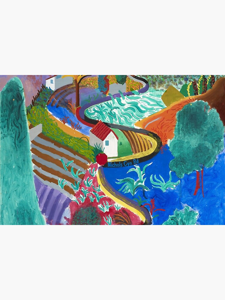 "david hockney nichols canyon" Bath Mat by RalphNadel