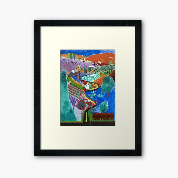david hockney nichols canyon Framed Art Print