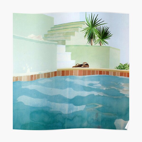 david hockney pool and steps Poster