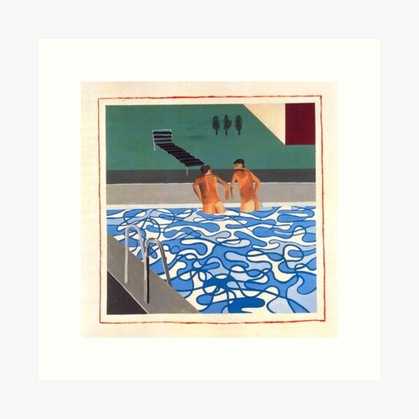 David Hockney zwei Jungen in einem Pool Kunstdruck