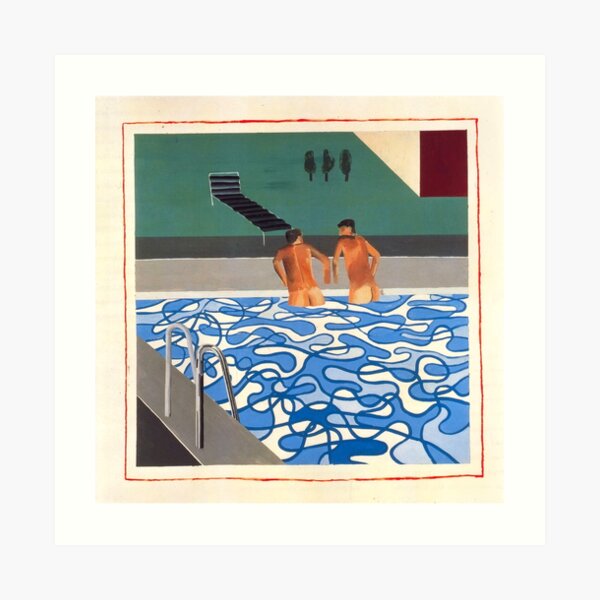 david hockney dos chicos en una piscina Lámina artística