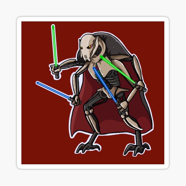 Vista previa del artículo con la obra «Chibi del general Grievous», diseñado y vendido por Victoria Peterson.