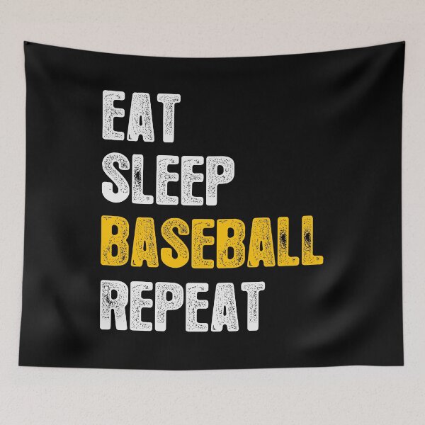Item preview, Eat Sleep Baseball Repeat Funny Gift designed and sold by ElBeDesigns.