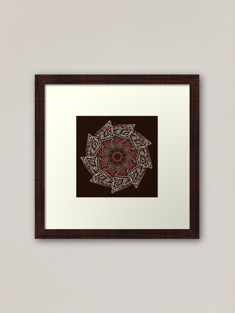 Alternate view of Tribal Edgeicon Mandala Framed Art Print