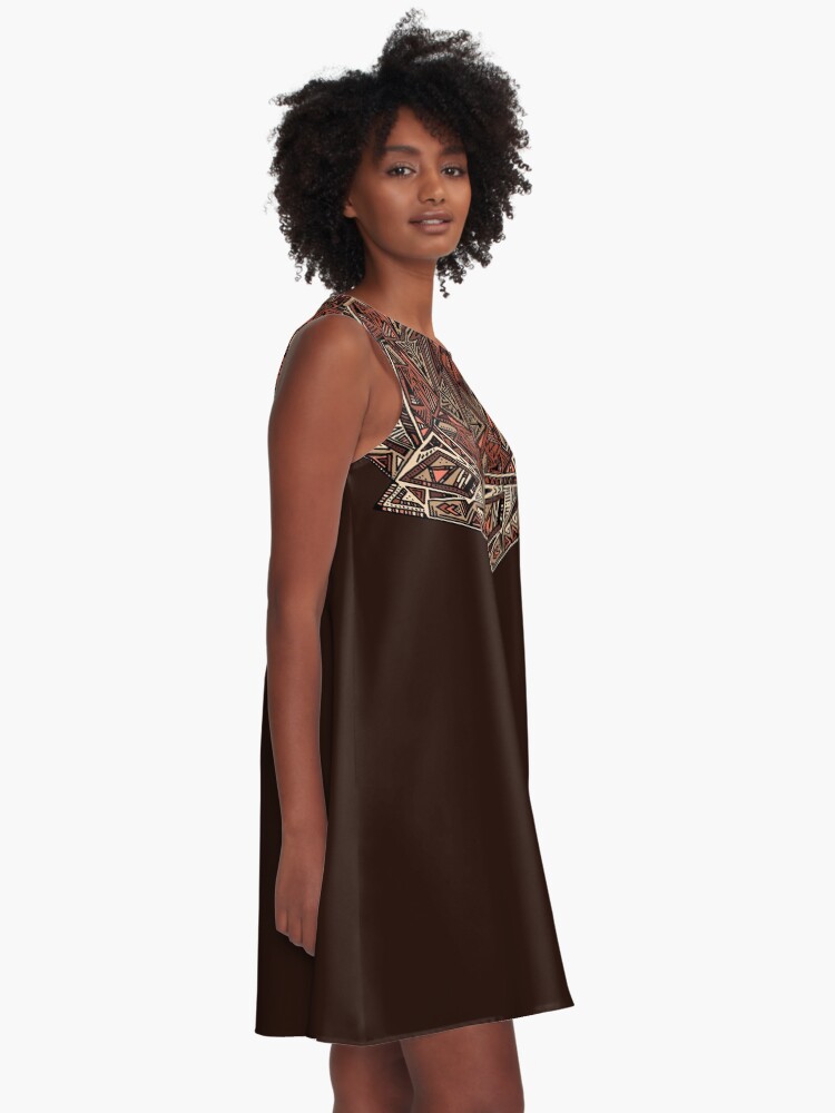 Alternate view of Tribal Edgeicon Mandala A-Line Dress