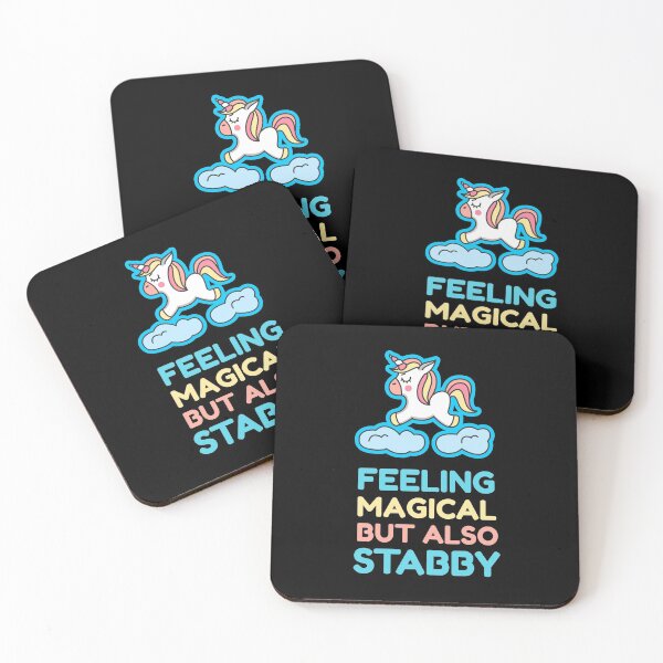 Item preview, Feeling Magical But Also Stabby - Funny Unicorn designed and sold by jacks-tees.