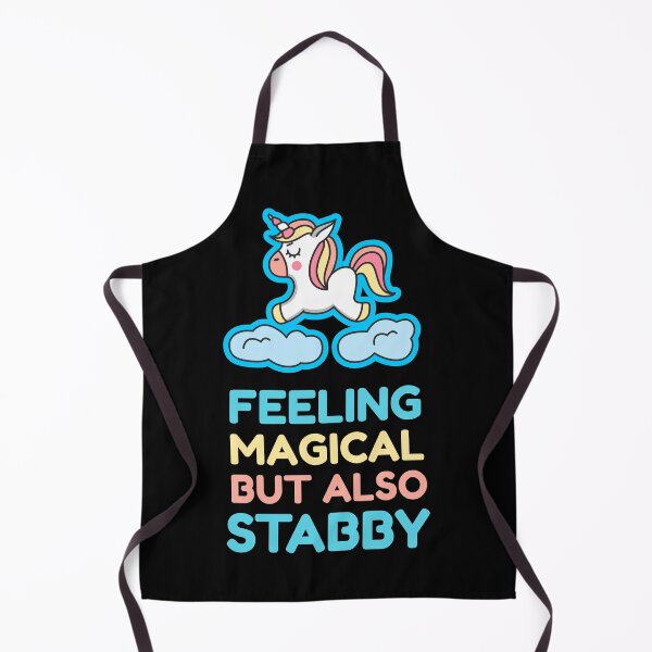 Item preview, Feeling Magical But Also Stabby - Funny Unicorn designed and sold by jacks-tees.