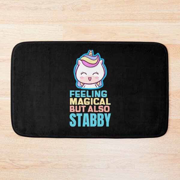 Item preview, Feeling Magical But Also Stabby - Funny Unicorn designed and sold by jacks-tees.