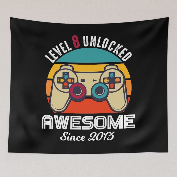 Item preview, Level 8 Unlocked Birthday Awesome Since 2013 designed and sold by RandomStuffShop.