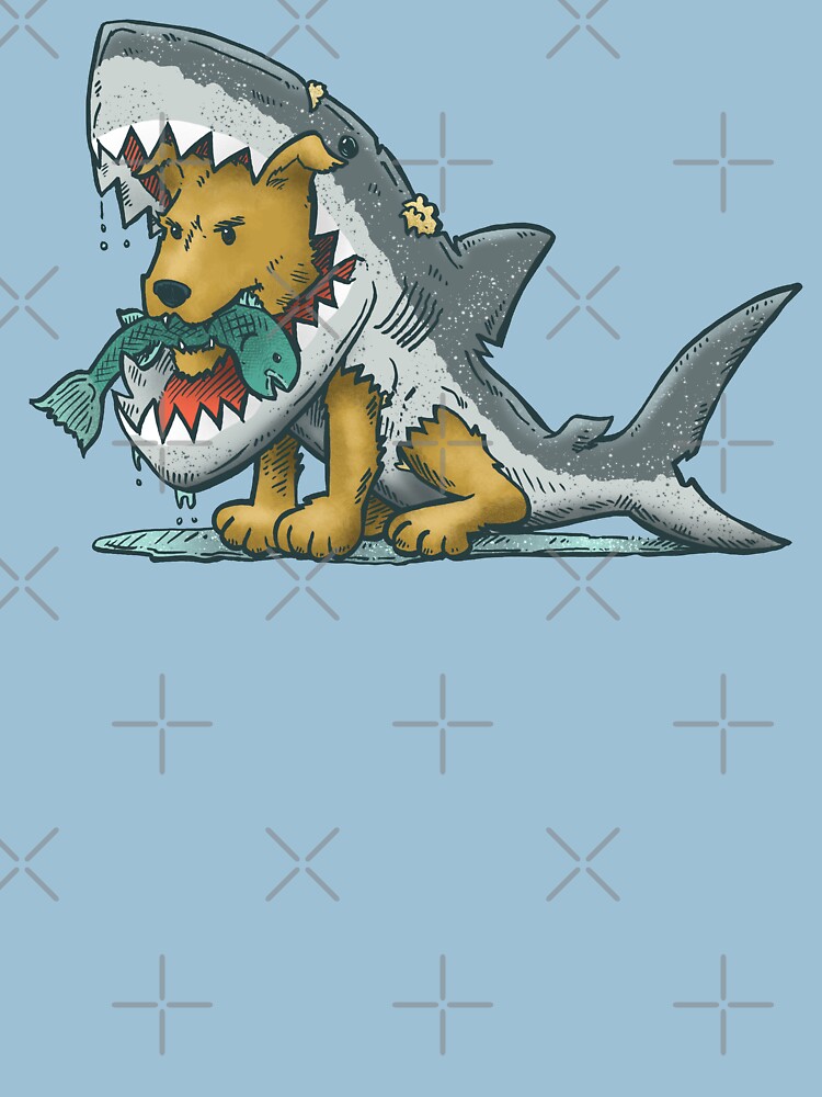Artwork view, Shark Suit Dog designed and sold by nickv47