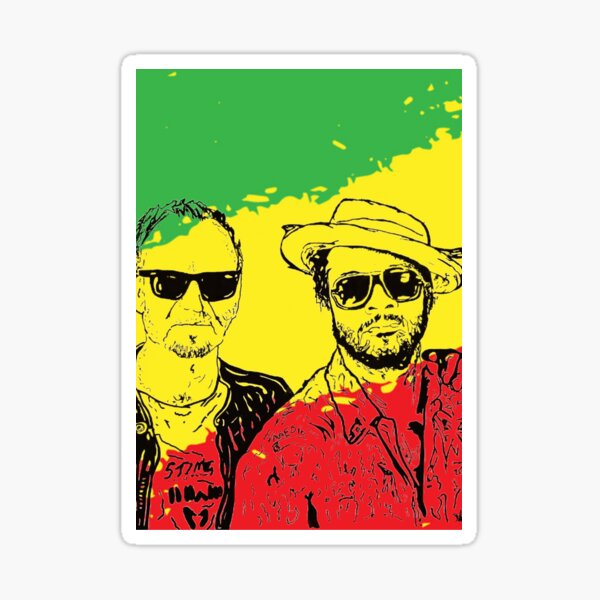 "Jamaican flag sting & shaggy" Sticker for Sale by AJSkinnerPrints