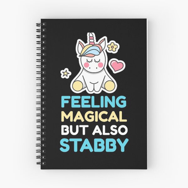 Item preview, Feeling Magical But Also Stabby - Funny Unicorn designed and sold by jacks-tees.