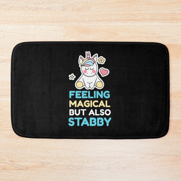 Item preview, Feeling Magical But Also Stabby - Funny Unicorn designed and sold by jacks-tees.