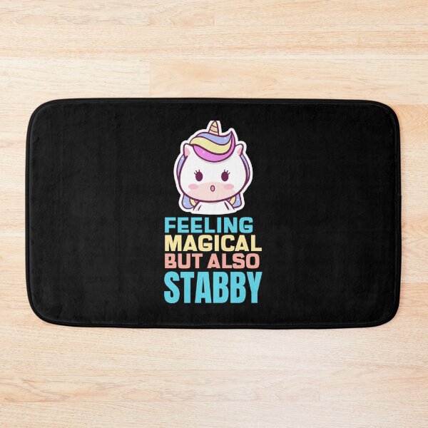 Item preview, Feeling Magical But Also Stabby - Funny Unicorn designed and sold by jacks-tees.