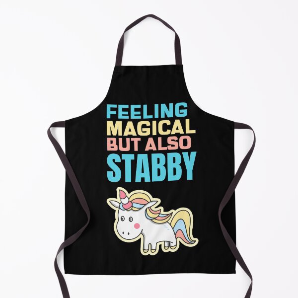 Item preview, Feeling Magical But Also Stabby - Funny Unicorn designed and sold by jacks-tees.