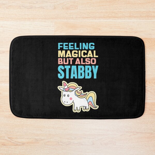 Item preview, Feeling Magical But Also Stabby - Funny Unicorn designed and sold by jacks-tees.