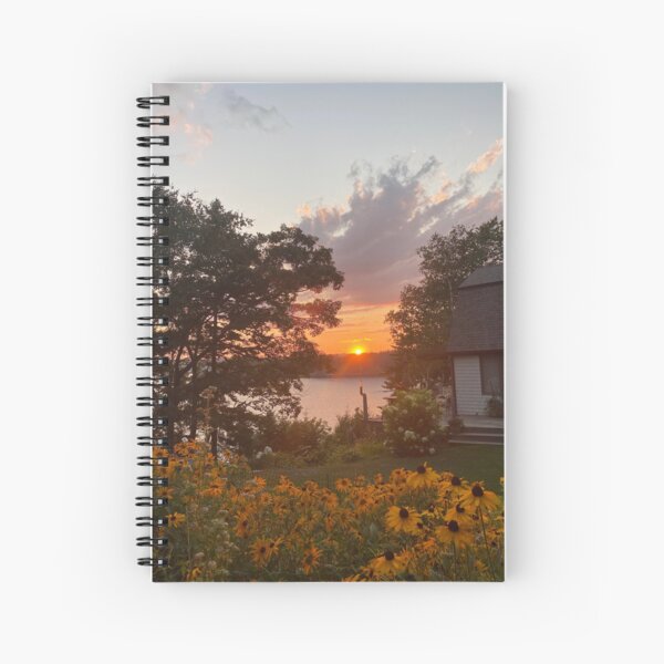 Sunset and Yellow Daisys Spiral Notebook