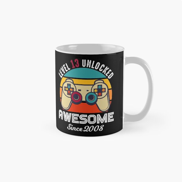 Item preview, Level 13 Unlocked Birthday Awesome Since 2008 designed and sold by RandomStuffShop.