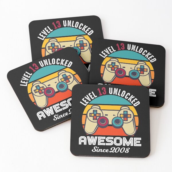 Item preview, Level 13 Unlocked Birthday Awesome Since 2008 designed and sold by RandomStuffShop.