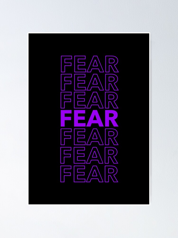 "Fear (purple)" Poster by SArtandDesign | Redbubble