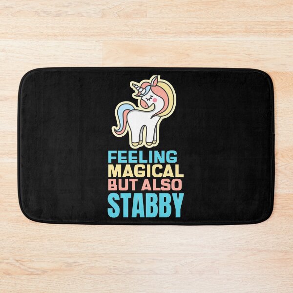 Item preview, Feeling Magical But Also Stabby - Funny Unicorn designed and sold by jacks-tees.