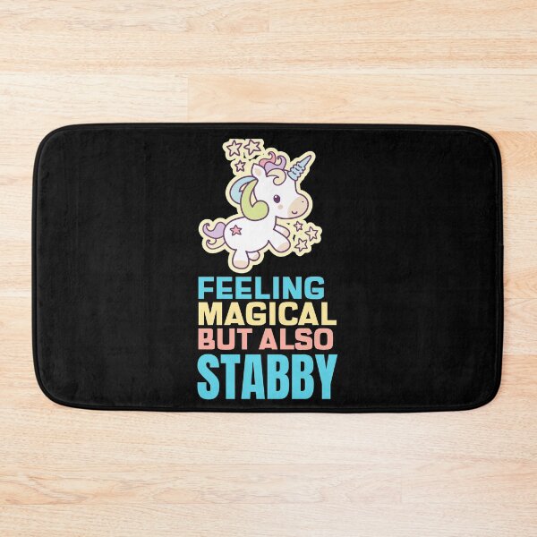 Item preview, Feeling Magical But Also Stabby - Funny Unicorn designed and sold by jacks-tees.