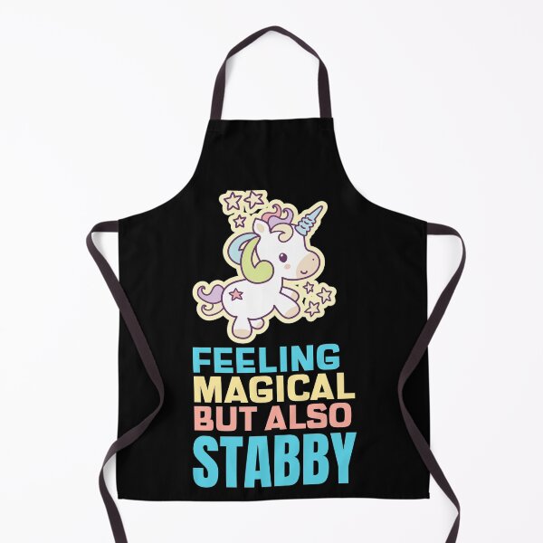 Item preview, Feeling Magical But Also Stabby - Funny Unicorn designed and sold by jacks-tees.
