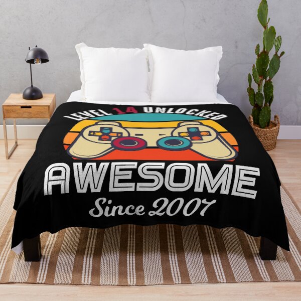 Item preview, Level 14 Unlocked Birthday Awesome Since 2007 designed and sold by RandomStuffShop.
