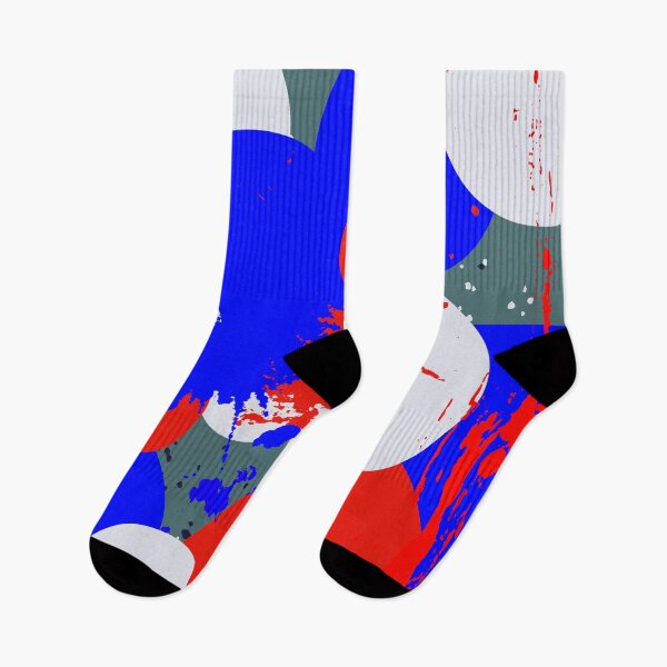 Item preview, red white and blue abstract design designed and sold by pauloneill-art.