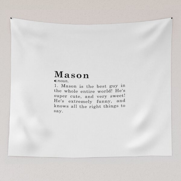Item preview, Mason Name Definition Meaning designed and sold by peachyline.