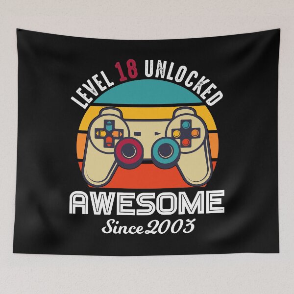 Item preview, Level 18 Unlocked Birthday Awesome Since 2003 designed and sold by RandomStuffShop.