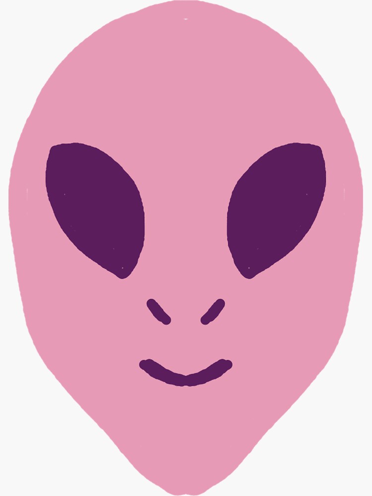 "Pink Alien" Sticker for Sale by punkauracrystal Redbubble