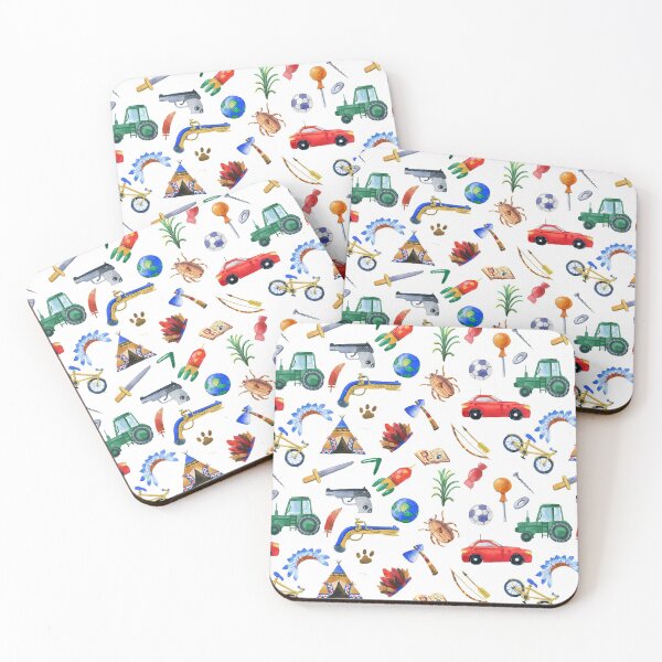 Item preview, Pattern with boys' favorite toys, for children designed and sold by fiolika.