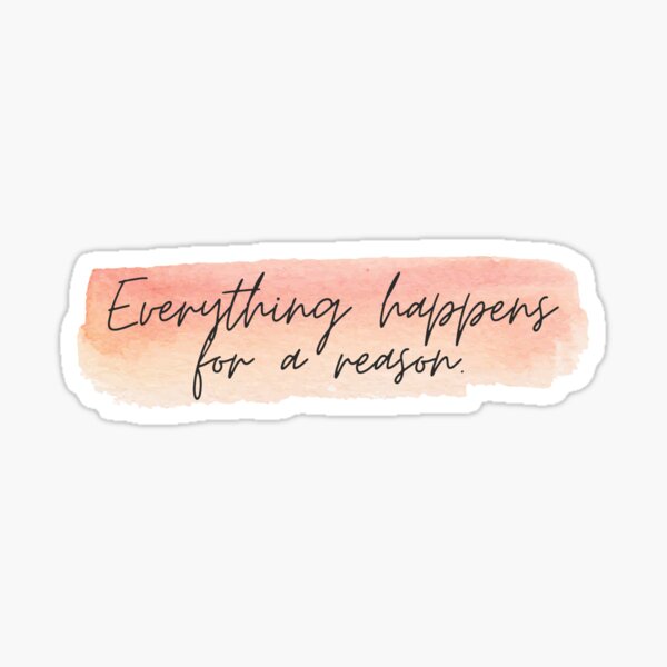 Item preview, Everything Happens for a Reason - Pastel Pink Watercolor designed and sold by KarolinaPaz.