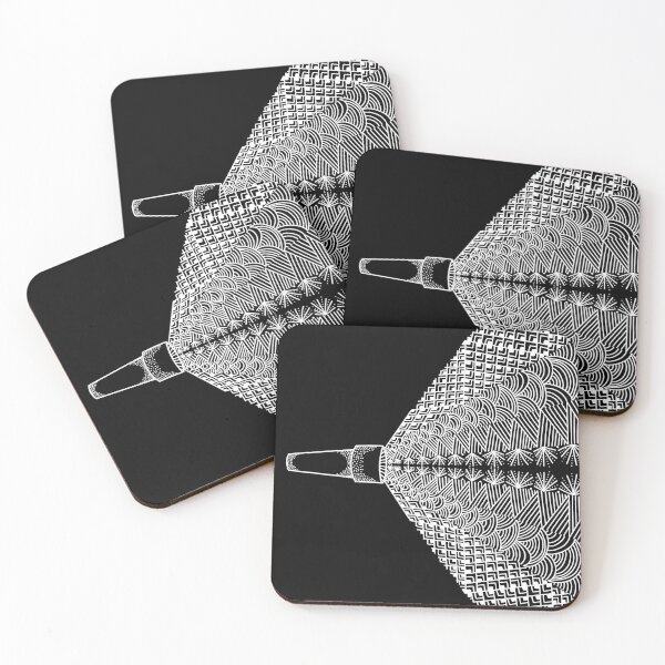 Item preview, By torchlight in white - zentangle pattern design  designed and sold by CarolFreire.