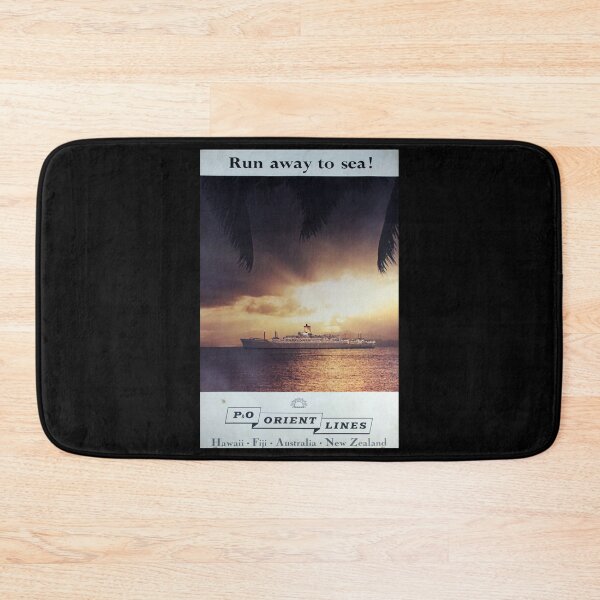 Item preview, retro classic Run away to Sea poster designed and sold by CorasPosters.