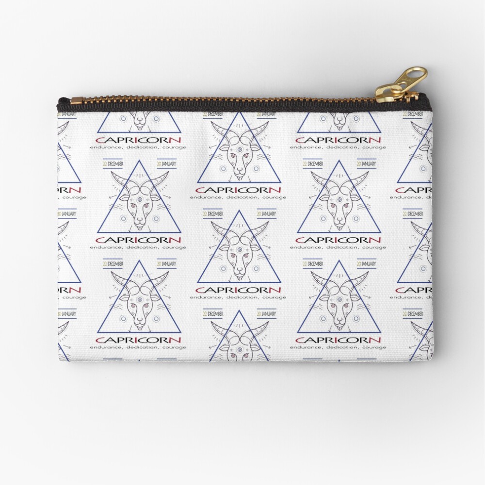 woven astrology zip pouch