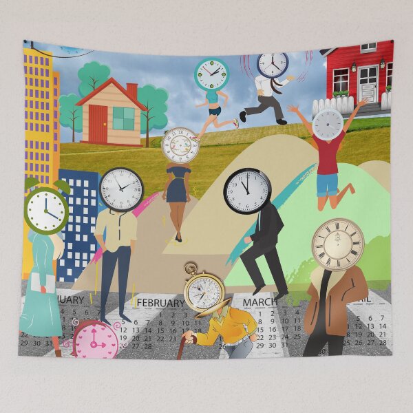 Item preview, clock people move on. designed and sold by Colorise.