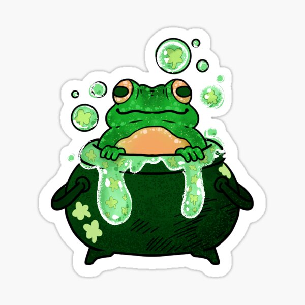 Witch's Familiar: Green Toad Sticker