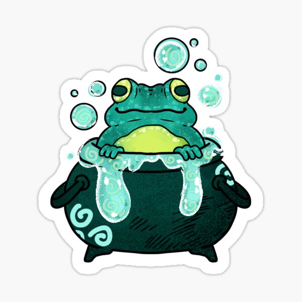 Witch's Familiar: Seafoam Toad Sticker