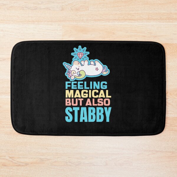 Item preview, Feeling Magical But Also Stabby - Funny Unicorn designed and sold by jacks-tees.