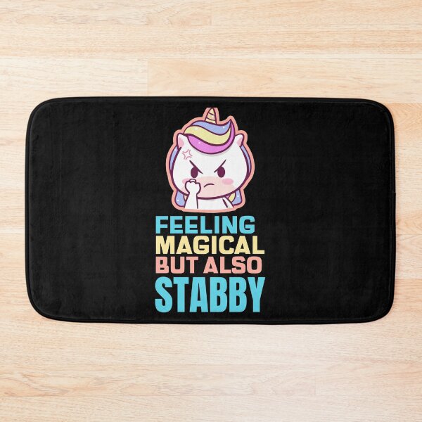 Item preview, Feeling Magical But Also Stabby - Funny Unicorn designed and sold by jacks-tees.