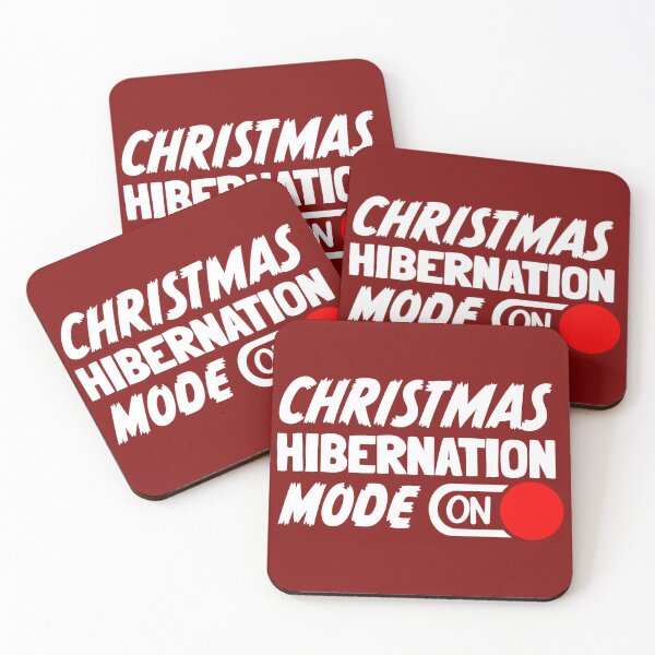 Item preview, Red Christmas  Hibernation Mode On Festive Funny Typographic designed and sold by LJWDesigns.