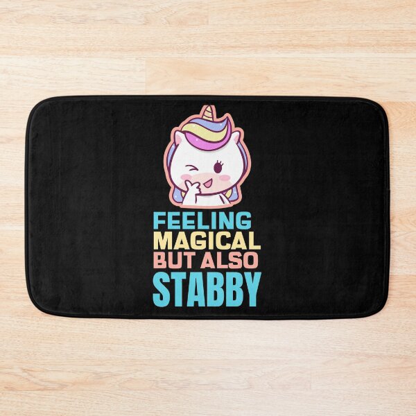 Item preview, Feeling Magical But Also Stabby - Funny Unicorn designed and sold by jacks-tees.
