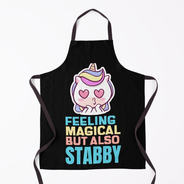 Item preview, Feeling Magical But Also Stabby - Funny Unicorn designed and sold by jacks-tees.